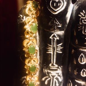 Vintage jade costume jewelry bracelet